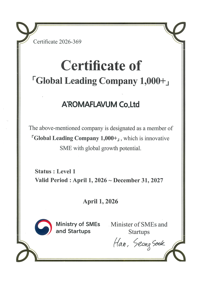 Certificate of Designation : Global Hidden Champion 1000+ Pr…